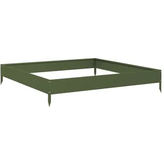 vidaXL Hochbeet 100 x 100 x 18,5 cm Olivgrün