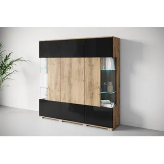 INOSIGN Highboard »Kenia«, Modernes Highboard, mit Glastüren, Breite 135 cm