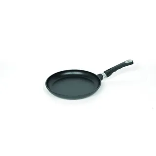 AMT Gastroguss Bratpfanne 28 cm Ø Schwenkpfanne 4 cm hoch, fester Stiel, induktionsgeeignet, Lotan® Antihaft-Veredelung, Gusspfanne (Aluguss), AMZN-I-428