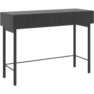 Selsey Schminktisch Makeup Tisch Frisiertisch Kosmetiktisch 110 cm Mit 2 Schubladen Portland Schwarz Nolie