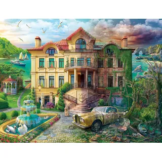 Ravensburger - Puzzle 2000 Teile Die Villa im Wandel der Jahrhunderte | Puzzle 2000 Teile | Puzzles für Erwachsene und Kinder ab 14 Jahren | Maße 98x75cm | Soft-Click-Technologie
