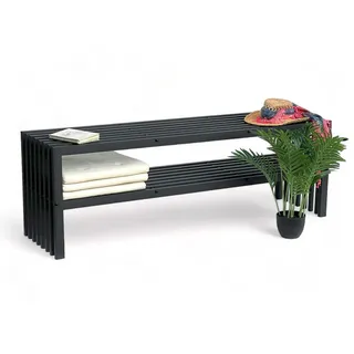 DanDiBo Ambiente Gartenbank 150 x 50 x 40 cm Schwarz