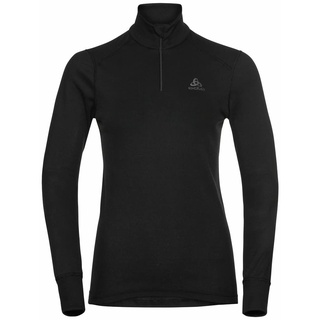 Odlo Damen Active Warm Half Zip Longsleeve (Größe M, schwarz)