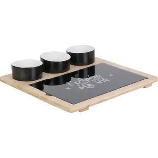 COOK CONCEPT KA4594 Bambus mit Brett und Schälchen, 3 Stück