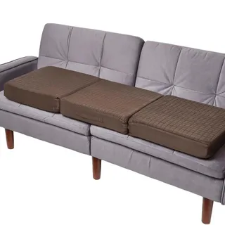 Homescapes Sofa-Auflage Velours braun 150/50/10 cm – langes Sitzkissen orthopädisch , Braun , Textil , Füllung: Kaltschaum , Rechteckig , 50x10x150 cm , Oeko-Tex® , Heimtextilien, Wohntextilien, Sitzkissen