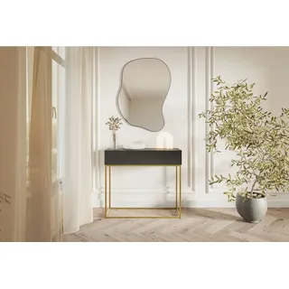 Selsey Veldio Konsolentisch 90 x 40 x 75 cm Schwarz/Gold