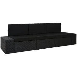 vidaXL Modulares Loungesofa schwarz