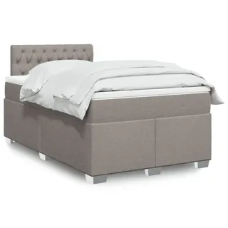 Langlebige Boxspringbett mit Matratze Taupe 120x200 cm Stoff Gästebett mit Lattenrost Möbel5997825 - Taupe
