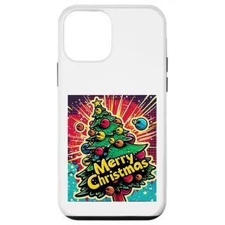 Weihnachtsbaum Lichter Weihnachtsbaumkugeln Pop Art Xmas Hülle für iPhone 12 mini