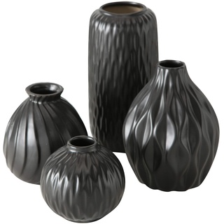 4 x Vase Zalina H9-20cm Material: Porzellan schwarz