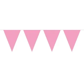 Folat Party Dekoration Wimpelkette 3 Meter – Baby Pink