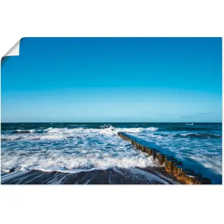Artland Poster »Buhnen an der Küste der Ostsee IV« Küste 1 Stk. tlg. ohne Rahmen, blau
