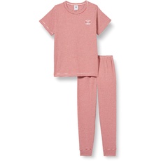 Petit Bateau Jungen Pyjama, Rot Stop / Weiss Marshmallow, 2 Jahre