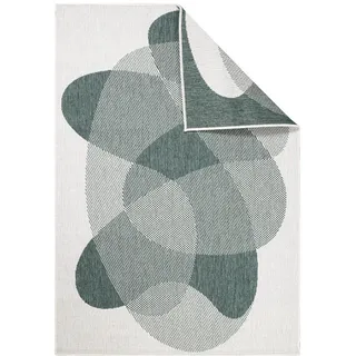 Carpet City Outdoorteppich »DUO RUG 5835« rechteckig 5 mm Höhe Wendeteppich Wetterfest In- & Outdoor, Balkon, Terrasse, Wohnzimmer, grün