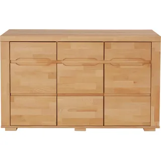 Home Affaire Sideboard HOME AFFAIRE "Denis", beige (kernbuche teilmassiv), B:140cm H:85cm T:40cm, Sideboards, Sideboard, Breite 140 cm