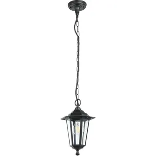 EGLO Hängeleuchte Aluminium und Glas H90 x Ø20,5 cm 1-flammig schwarz