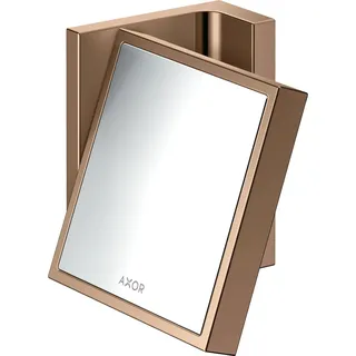 hansgrohe AXOR UNIVERSAL Rectangular Rasierspiegel, Vergrößerung 1,7-fach, neigbar, Rahmen Metall, 42649300 - Gold