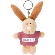 NICI 44604 Schlüsselanhänger Hase mit T-Shirt Amelie 10cm