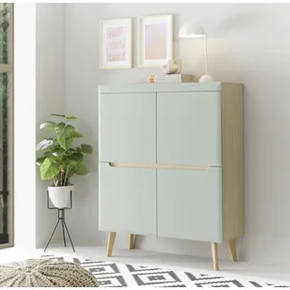 INOSIGN »Torge, Kommode, Schrank, Sideboard, Anrichte, Mehrzweckschrank«, (1 St.), abgeschrägte Füße, drei Farben, Scandi Design, 107 cm breit