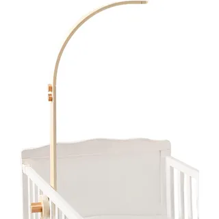 Mamimami Home Mobile Halterung holz für babybett,Gewölbt mobile baby halterung wickeltisch für Windspiele hängende bettglocke kinderbett DIY Deko-Artikel Geburt Geschenk