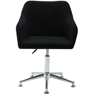 vidaXL Esszimmerstuhl Drehbar Schwarz Stoff - Schwarz