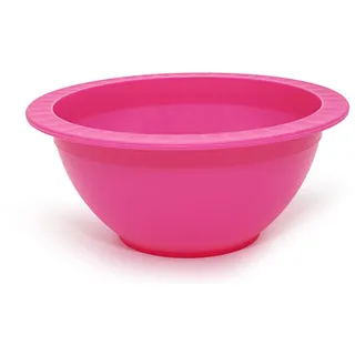 GioStyle Schüssel aus lebensmittelechtem Kunststoff | Ø 19 cm | Fuchsia | Made in Italy | Perfekt für Partys, Picknicks, Camping | Linie Trippy