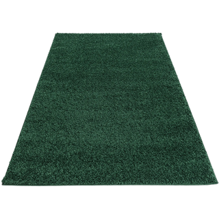 Hochflor-Teppich BRUNO BANANI "Shaggy Soft" Gr. 3, grün (dunkelgrün), B:120cm H:30mm L:180cm, Kunstfaser, Teppiche, Hochflor-Teppich, gewebt, Uni Farben, besonders weich und kuschelig, Kundenliebling