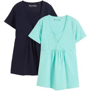 bonprix Stillshirt »2-in-1 Umstands- und Stillshirts (2er Pack?)«, 2 Stk. 2-in-1 Umstands- und Stillshirts (2er Pack?), blau