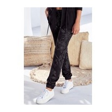 Loungehose in schwarz-allover-gemustert von LASCANA - 32/34