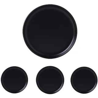 Swuut Kuchenteller Dessertteller Vorspeisenteller aus Keramik, Matt Mini Kleine Teller, 15 cm Brotteller, Frühstücksteller 4er Set (Schwarz)