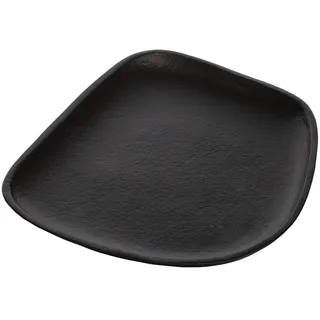 Brandsseller Deko Tablett Deko Teller ca. 25 x 13 cm Deko Schale Aluminium RAW OPTIK Schwarz