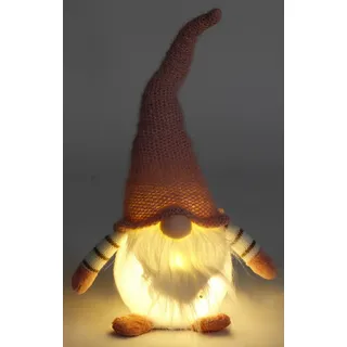 Weihnachtswichtel mit leuchtendem Bauch Zipfelmütze Türstopper Zwerg niedlich