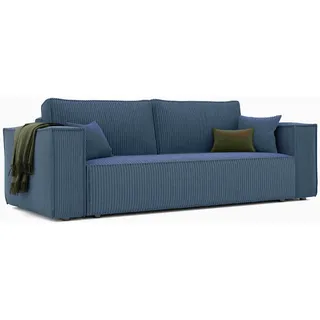 Idohome Sofa mit Schlaffunktion und Bettkasten, Blau , Textil , 240x84x105 cm , Babymöbel & Kindermöbel, Kinderzimmer & Jugendzimmer, Schlafsofas