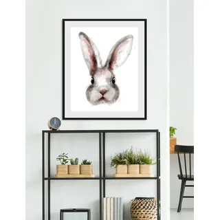 Bild QUEENCE "Aada", braun (farbe rahmen: schwarz, farbe bild(er): braun), B:40cm H:50cm, Acrylglas, Holz, Papier, Bilder, Bild, HD Premium Poster-Druck inkl. Holzrahmen