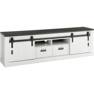 Home Affaire Sherwood Lowboard 201 cm Weiß Metall/Holzwerkstoff