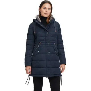 GIL BRET Damen, Steppmantel mit Kunstfellkragen", Dunkelblau,46