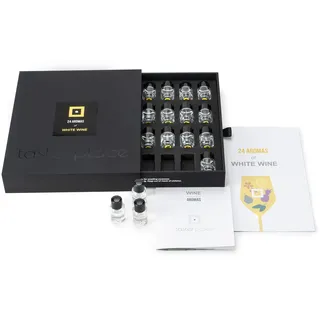 24 Weißwein-Aromen – TASTERPLACE Aroma-Set – Englisch – für Sommeliers und Weinliebhaber – Trainieren Sie Ihre Nase – Probierwerkzeug ..