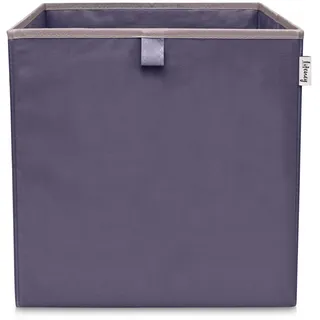 LIFENEY Aufbewahrungsbox einfarbig Anthrazit I Spielzeugbox passend für Würfelregale I Ordnungsbox für das Kinderzimmer I Aufbewahrungskorb als Accessoire für dein Zuhause | 33x33x33 cm