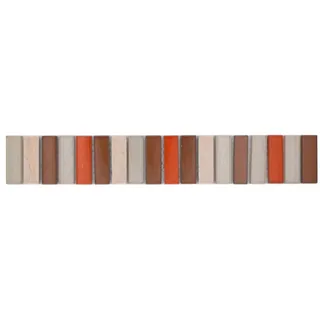 10x Mosaik Bordüren Borde Naturstein Glasmosaik Cream Gold Pastell Bordeaux