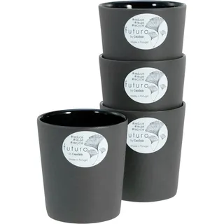 CreaTable Futuro Kaffeetasse 0,5 l Schwarz 4 St.
