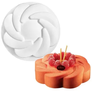 Silikon-Mousse-Kuchenform, Backformen Dessert Mousse DIY Schokoladenseife Kerzenform, Whirlpool-Blume