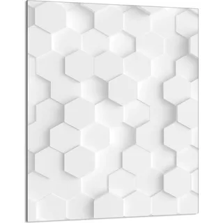 Herdabdeckplatte 40x52 Glaskeramikkochfeld Abdeckung Spritzschutz Glasplatte Deko Schneidebrett, Muster Weiß