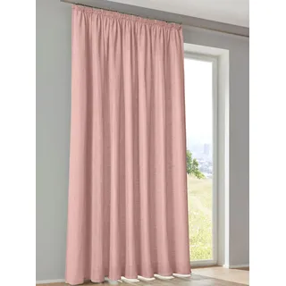 Gardine HEINE HOME Gr. 4, rosa (rose), B:140cm H:245cm, Polyester, Gardinen, Gardine