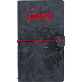 Grupo Erik Reisetagebuch zum Selberschreiben Stranger Things Bullet Journal Dotted Notizbuch Leder (synthetisch) Tagebuch für Erwachsene und Kinder Klein Zeichenbuch Skizzenbuch Notizbuch Rot