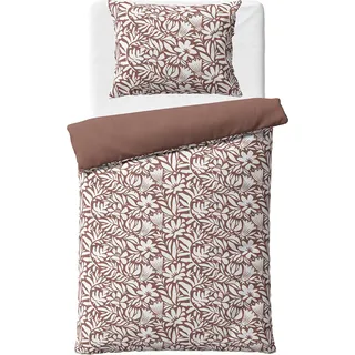 Flanell-Bettwäsche Floral Harmony - Weiß