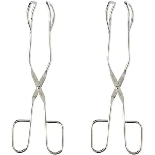 Westmark Küchen- und Servierzange, Grillzange, Rostfreier Edelstahl, Länge: 21,5 cm, Silber, 12702270 (Packung mit 2)