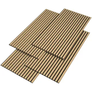 [neu.holz] Akustik Wandpaneel-Set Vang Eiche Artisan 4 St. 60 x 120 x 2,1 cm