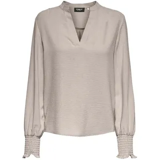 Only Mette V Langarmbluse - Gray Morn - XS