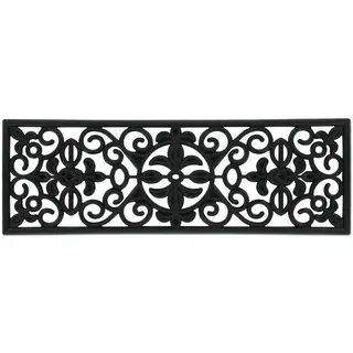 Relaxdays Stufenmatte , Schwarz , Kunststoff , 75x1x25 cm , Teppiche und Böden, Bodenbeläge