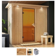 Bild von Sauna »Vada«, (Set), 9 KW-Ofen mit integrierter Steuerung beige